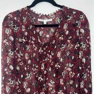 Veronica Beard Silk Floral Blouse